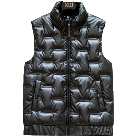 Autumn and winter bright vest men's jackets down cotton cotton shoulder warm vest trends Outside fashion and handsome horses
