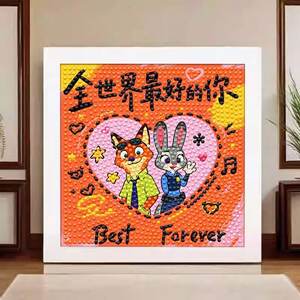 
[Zootopia] Judy Nick diy couple diamond painting hand-pasted decorative painting gift stickers