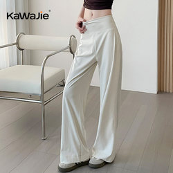 Yoga Pants for Women 2026 New Spring and Autumn Loose Straight-Leg Sports Drapey Slimming High-Waisted Morning Running Pilates Training