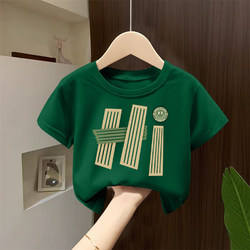 2025 Summer New Children's A-Grade Pure Cotton Short-Sleeved T-Shirt Children's Clothing for Boys and Girls Casual Thin Cartoon Top