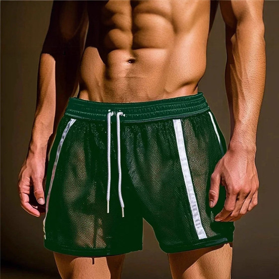 
Men's Mesh Sports Shorts2026 European and American men's mesh sexy see-through casual sports shorts