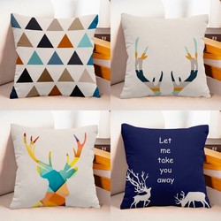 Sofa Living Room Small Deer Pillow Cushion Nordic ins Office Pillow Headboard Backrest Car Lumbar Support Cushion
