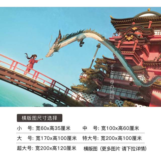 Anime two-dimensional landscape poster, oversized wall sticker, student ...