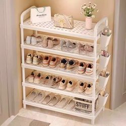 Simple Shoe Rack, Small Shoe Storage Solution for Dorms, Great Item for Rental Apartments, Narrow Shoe Cabinet for Entryway, Space-Saving