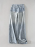 Небольшие дизайнерские блестки для ногтей, джинсовые весенние джинсы, штаны, тренд сезона, высокая талия, свободный крой