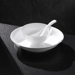 Jingdezhen Official High-Grade Ceramic Rice Bowl, Beautiful Tableware Set, Household High-Temperature White Porcelain, Pure White Bowl, Housewarming Gift