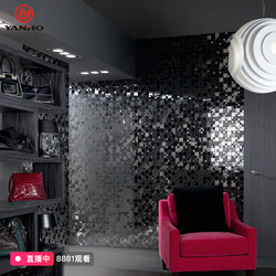 Mirror Stainless Steel Metal Hotel Mosaic Entrance Tile Background Wall Kitchen Bathroom Bar Wall Sticker