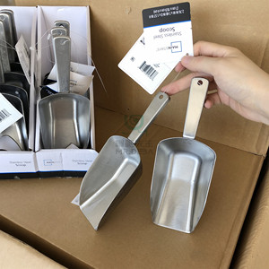 
[Polished not smooth] Multifunctional stainless steel ice shovel Thickened durable flour dry food dog food cat food shovel