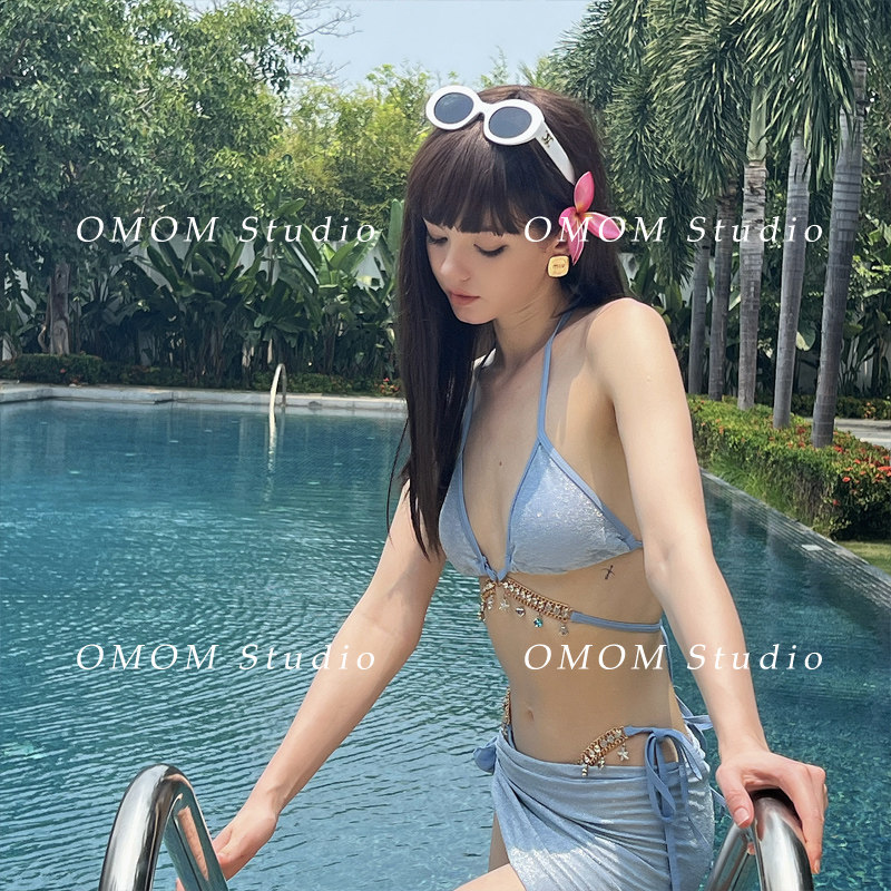 Omom マーメイドチェーンダイヤモンドタイビキニ - トライアングル