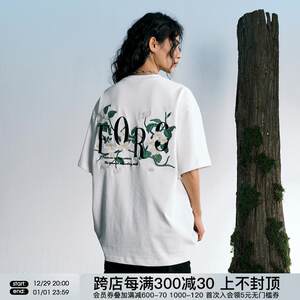 
FORNINES heavyweight 320g embroidered short-sleeved T-shirt for men and women fashion brand pure cotton clothes for summer couple American half-sleeved