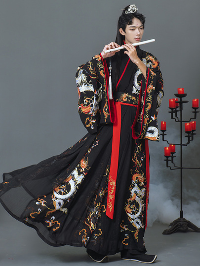 ドリームネオン服キャンドルドラゴン神都夜旅ジョイント韓服メンズ魏晋 