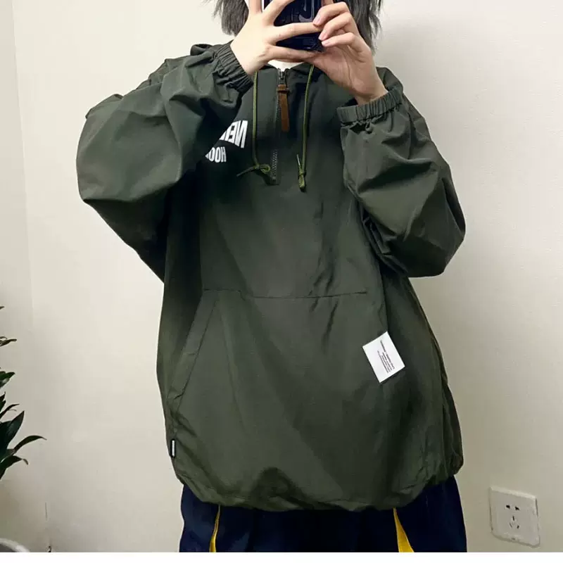 日本NEIGHBORHOOD ANORAK JACKET 尼龙半拉链套头夹克冲锋衣23ss-Taobao