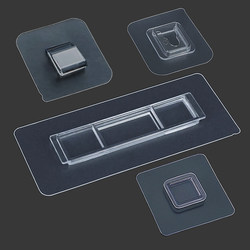 Tissue Box Adhesive Sticker, Toothbrush Holder Adhesive Sticker, Chopstick Box Clip-On Sticker, Traceless Adhesive, No-Drill Storage Rack Hook