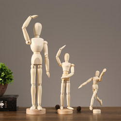 Wooden Movable Jointed Mannequin Human Finger Hand Model Wooden Figurine Ornament Sketch Small Wooden Doll Toy