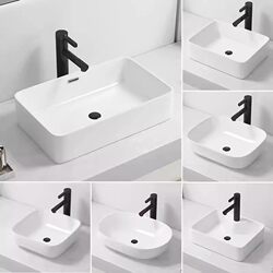 High-End Ceramic Countertop Basin, Various Sizes, Artistic Basin, Household Washbasin, Single Basin, Balcony Washbasin, Face Basin