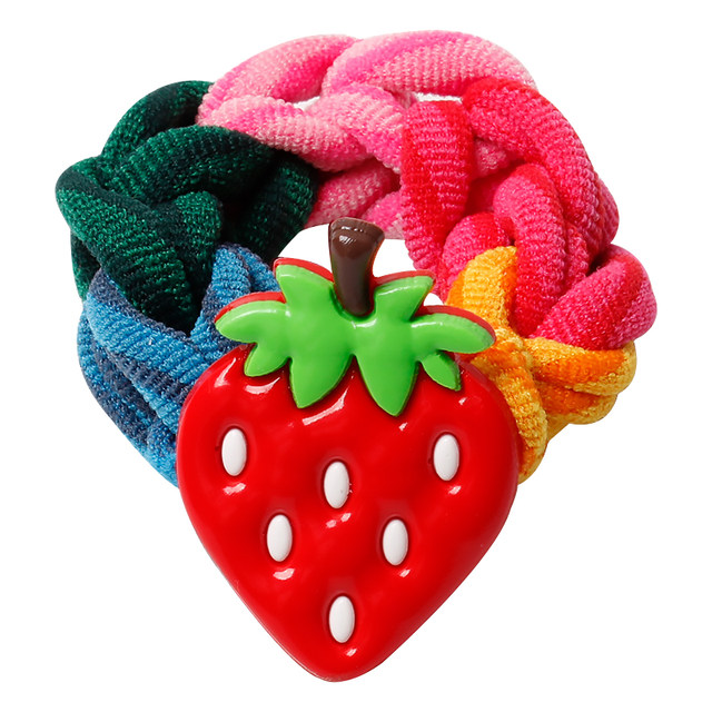 Children's fruit braided hair rope with thick rubber band, girls' hair ...