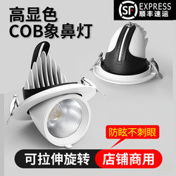 Embedded Cob Elephant Trunk Light, Ultra-Bright, Adjustable Angle, Led Spotlight for Clothing Stores, Exhibitions, and Commercial Use