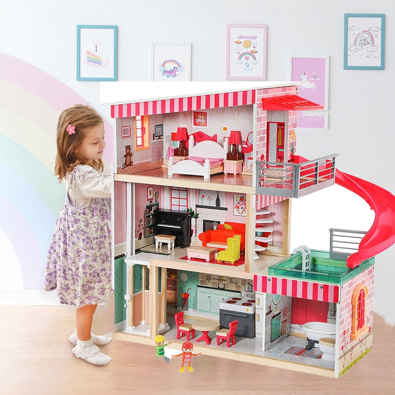 儿童玩具女孩生日礼物过家家房子别墅玩具屋娃娃屋木质公主