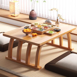 Small Window-Side Table for Home Use, Zen-Style Japanese Dining Table, Tatami Bed Table, Computer Desk, Balcony Coffee Table, Low Table