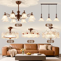 Vintage-Style Living Room Chandelier with a Retro High-End Feel, French-Style Main Hall Light, 2026 New Model Lighting Fixtures, Whole House Package Set