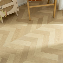 Light Luxury Style Gray Wood Grain Personalized Faux Herringbone Art Parquet Fishbone Pattern Laminate Flooring 12mm