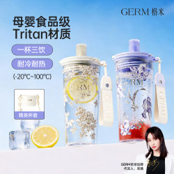 Germ Water Cup for Summer Women 2026 High-Value Tritan Plastic High-Temperature Resistant Straw Cup Portable Handy Cup