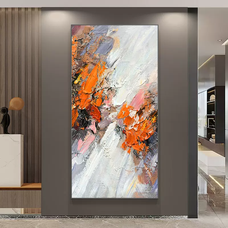 抽象画 僧侶 油彩画 抽象画 現代アート 「彩-6」 油彩の抽象画、F6号 木のフレーム