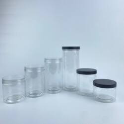 PET transparent plastic jar kitchen grain wide mouth storage bottle tea sealed jar factory direct supply pet storage