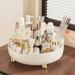 Rotating Cosmetic Storage Box, Large-Capacity Desktop Storage Box for Skin Care Products and Lipstick, Dressing Table, Popular Storage Shelf