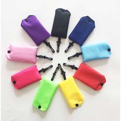 Foldable Eco-Friendly Shopping Bag 190t Nylon Storage Portable Polyester Foldable Tote Bag Double-Layer Encrypted and Thickened