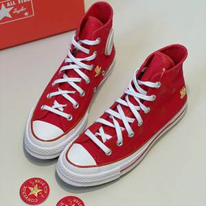
CONVERSE Converse 1970S Red Men and Women Joy Embroidery Pattern Casual High Top Canvas Shoes A05275C