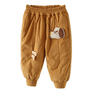 
Off-season clearance-baby down pants in autumn and winter thickened warm pants in white duck down corduroy men and women baby cotton pants