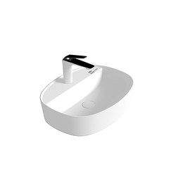 Prel Countertop Basin Semi-Circle Wash Basin Household Ceramic Integrated Wash Basin Hotel Bathroom Wash Basin Balcony