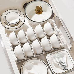 Modern Minimalist Ceramic Bowl and Plate Set for Home Use 2025 New Model Housewarming Bowl and Chopsticks Tableware Set Bowl and Plate Combination