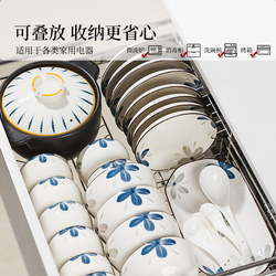 Underglaze Colored Bowls for Home Use 2025 New Model Rice Bowls Plates Bowl Sets Bowl and Chopstick Sets Household Tableware Sets