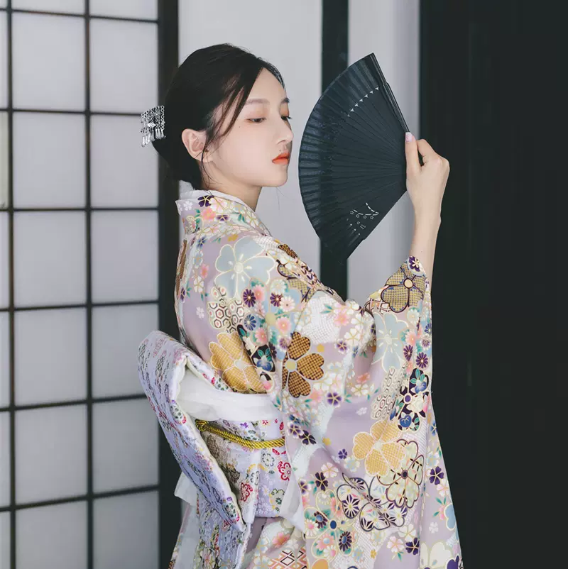 陇月夜和服限时独家-旧时流光日系和风浴衣复古温婉改良连衣裙-Taobao 