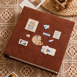 Photo Album, Commemorative Album, Large-Capacity Family Laminated Self-Adhesive Couple's Handmade DIY 6inch Photo Album