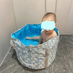 Children's Bathtub, No Installation Required, Foldable, Portable for Travel, Swimming and Bathing Bucket, Home Baby Bathing Bucket