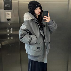 
Off-season workwear down cotton jackets for men and women, winter loose jackets, new couples retro cotton coats, party jackets, trendy