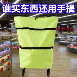 Shopping Bag with Wheels, Foldable Grocery Cart, Portable Trolley, Large Capacity Bag for Women, Suitable for Home and Supermarket