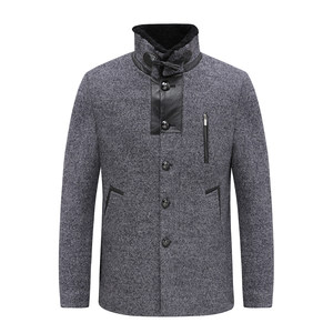 AB278 Bangna brand autumn and winter men's woolen woolen coat lambskin collar casual warm jacket fashion city