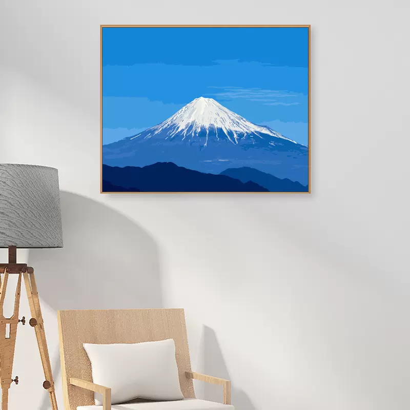 品都东京城市樱花富士山风景diy数字油画手绘家居客厅卧室装饰画-Taobao