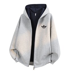 Official Authentic Cardigan Sweatshirt for Men, Spring and Autumn, Youth American Style, Pure Cotton, Casual, Loose, Versatile Hooded Jacket