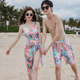 Couple swimsuit women's summer 2025 new sexy onesie dress style slimming and covering the belly seaside vacation hot spring men's suit