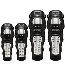 Motorcycle Knee Pads, Anti-Fall Riding Protective Gear, Men's Summer Elbow Pads, Four-Piece Set, Stainless Steel Rider Anti-Fall Protective Gear, Off-Road