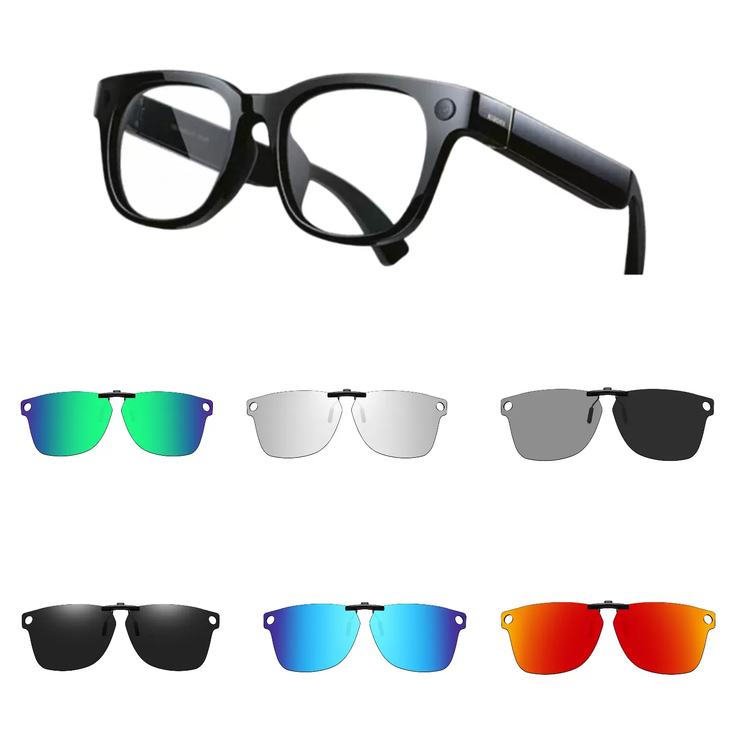 欧沃定制适用Xiaomi小米AI智能眼镜偏光眼镜近视夹片变色替换