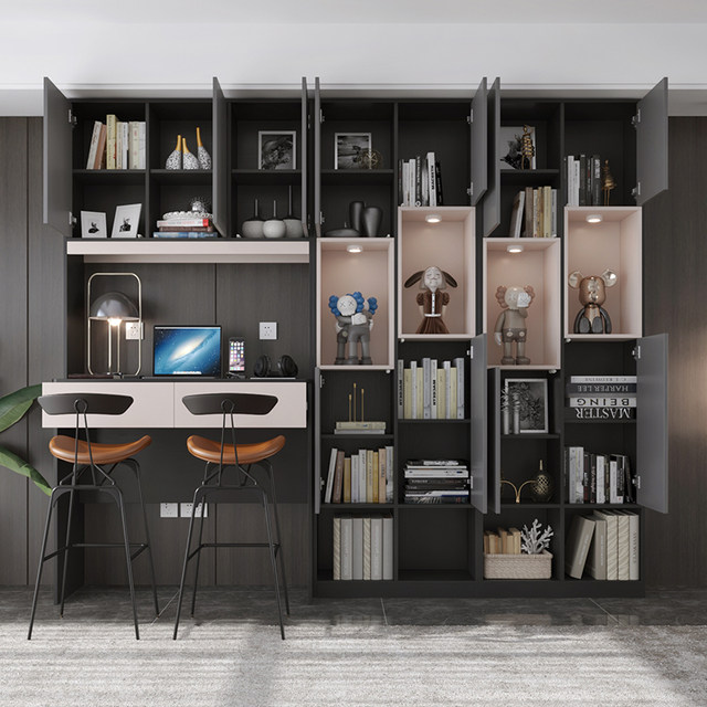 Table Bookcase The living room modern minimalist assembly bookcase multi -function bar ...