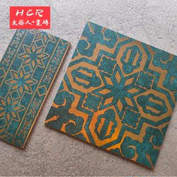 Scandinavian American French Retro Flower Clothing Store Balcony Restaurant Terrace Bathroom Kitchen Gilt Tiles Tiles