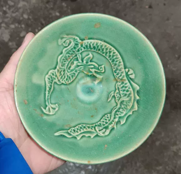 高仿古宋代吉州窑龙纹绿色陶瓷盏斗笠碗老货一样厂家货源产地走量-Taobao