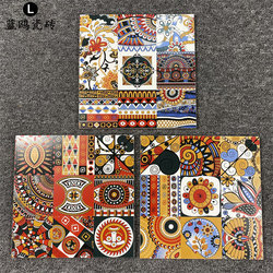 Tangka Indian Kitchen Restaurant Background Wall Mosaic Colorful Small Floral Tiles Ethnic Style Floral Tiles 300 Floor Tiles